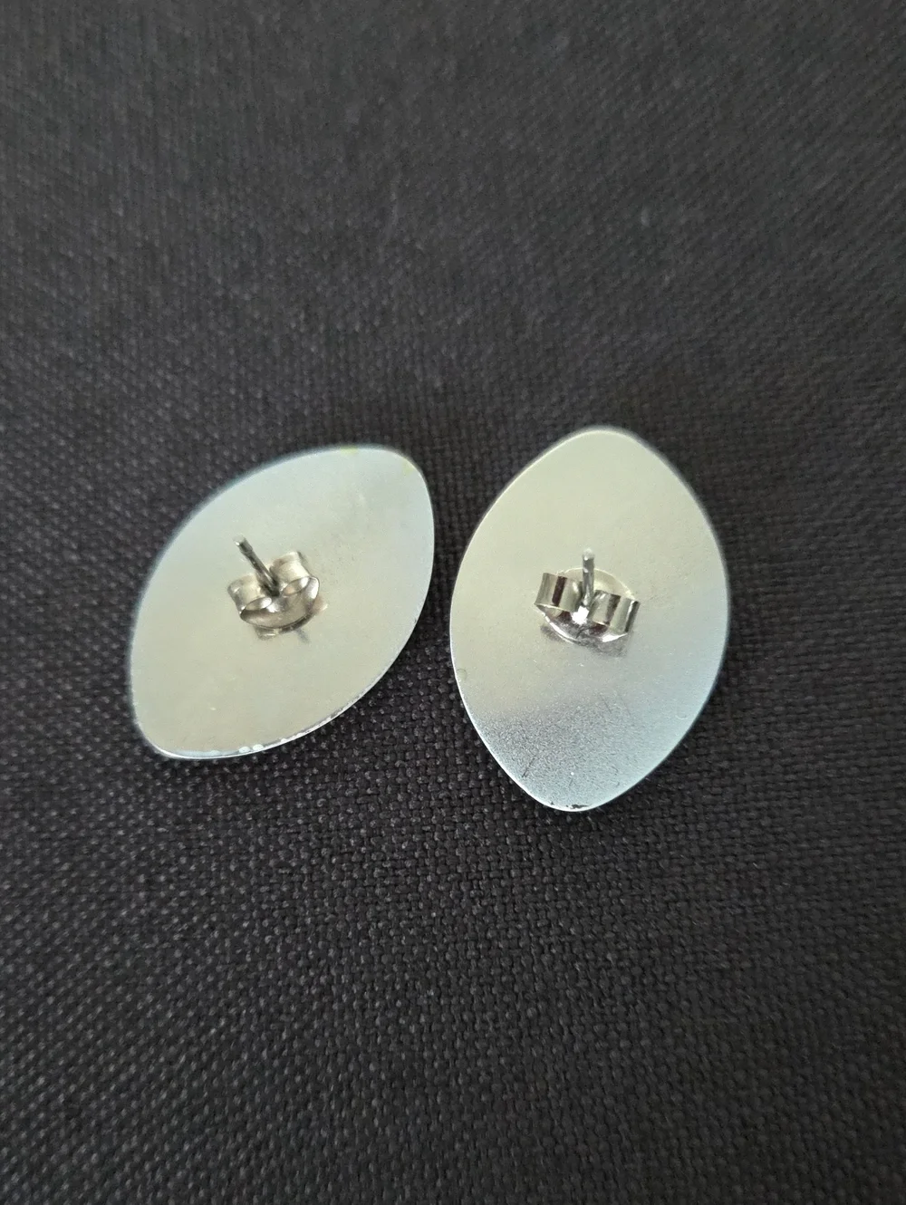 Gold and Teal Leaf Stud Earrings - Women Jewelry